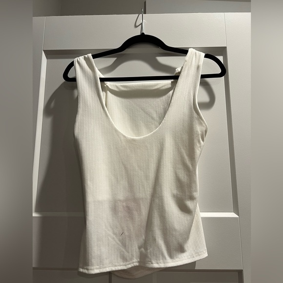 Entro Cream Ribbed Top - Picture 2 of 3